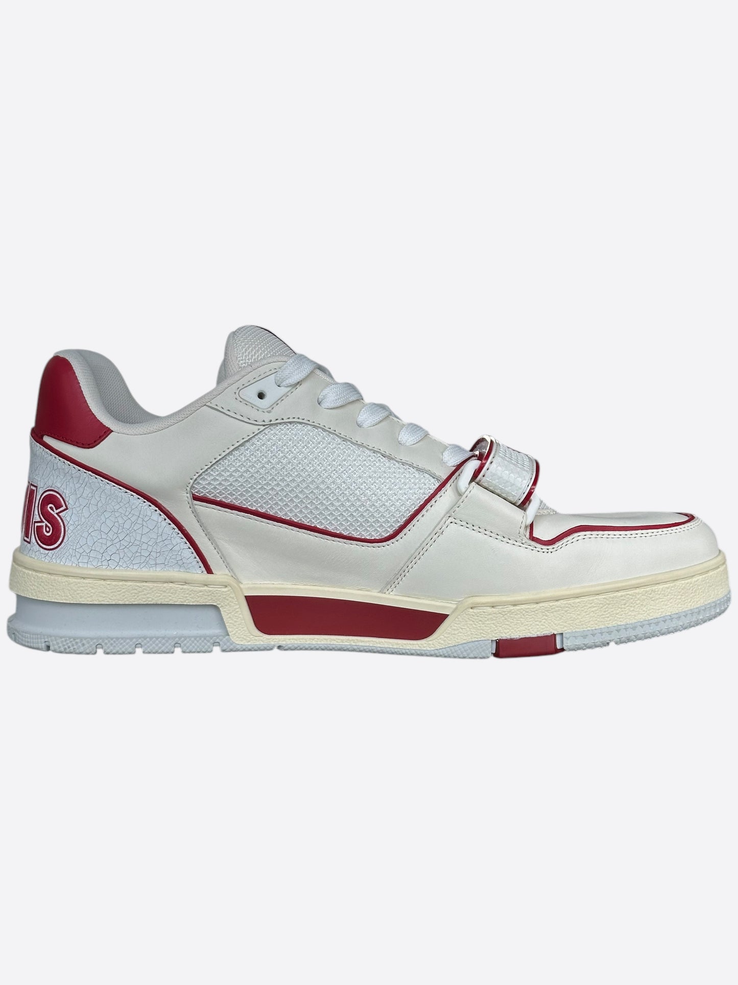 Louis Vuitton White & Red Mesh Trainer