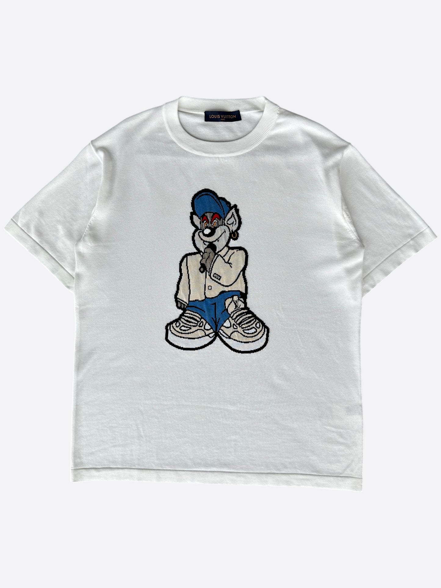 Louis Vuitton White Intarsia Graphic T-Shirt