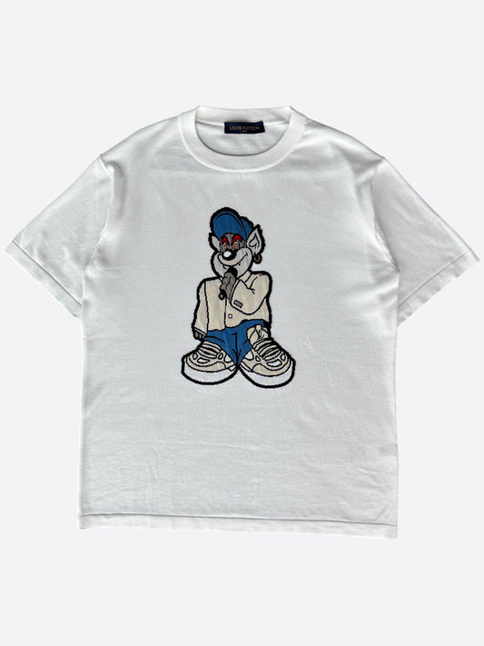 Louis Vuitton White Intarsia Graphic T-Shirt