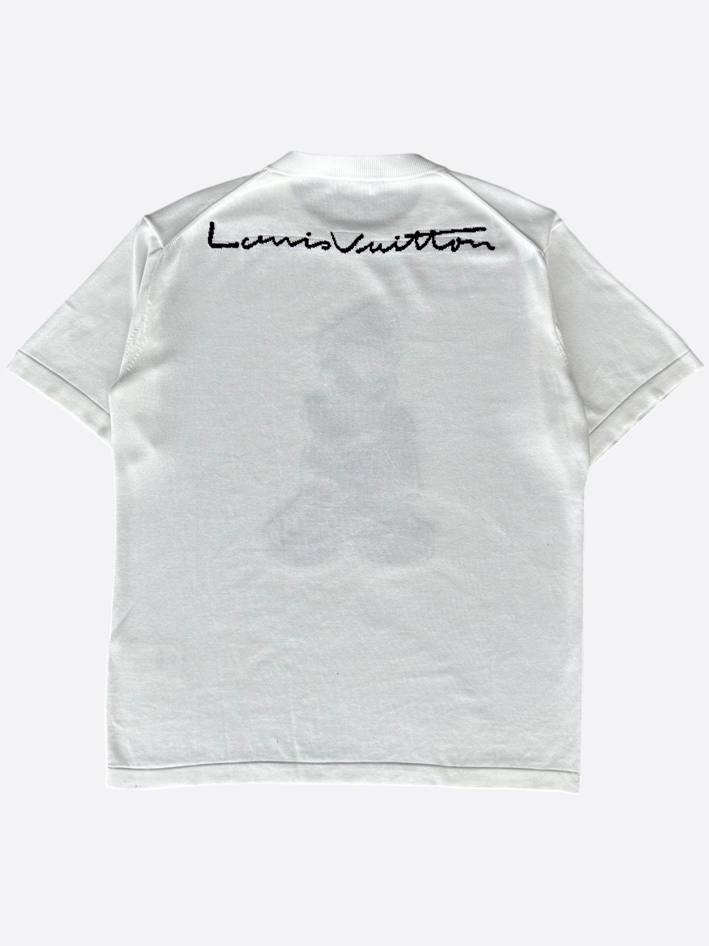 Louis Vuitton White Intarsia Graphic T-Shirt