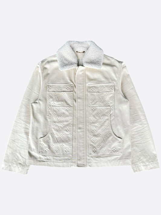 Louis Vuitton Beige Monogram Workwear Sherpa Jacket