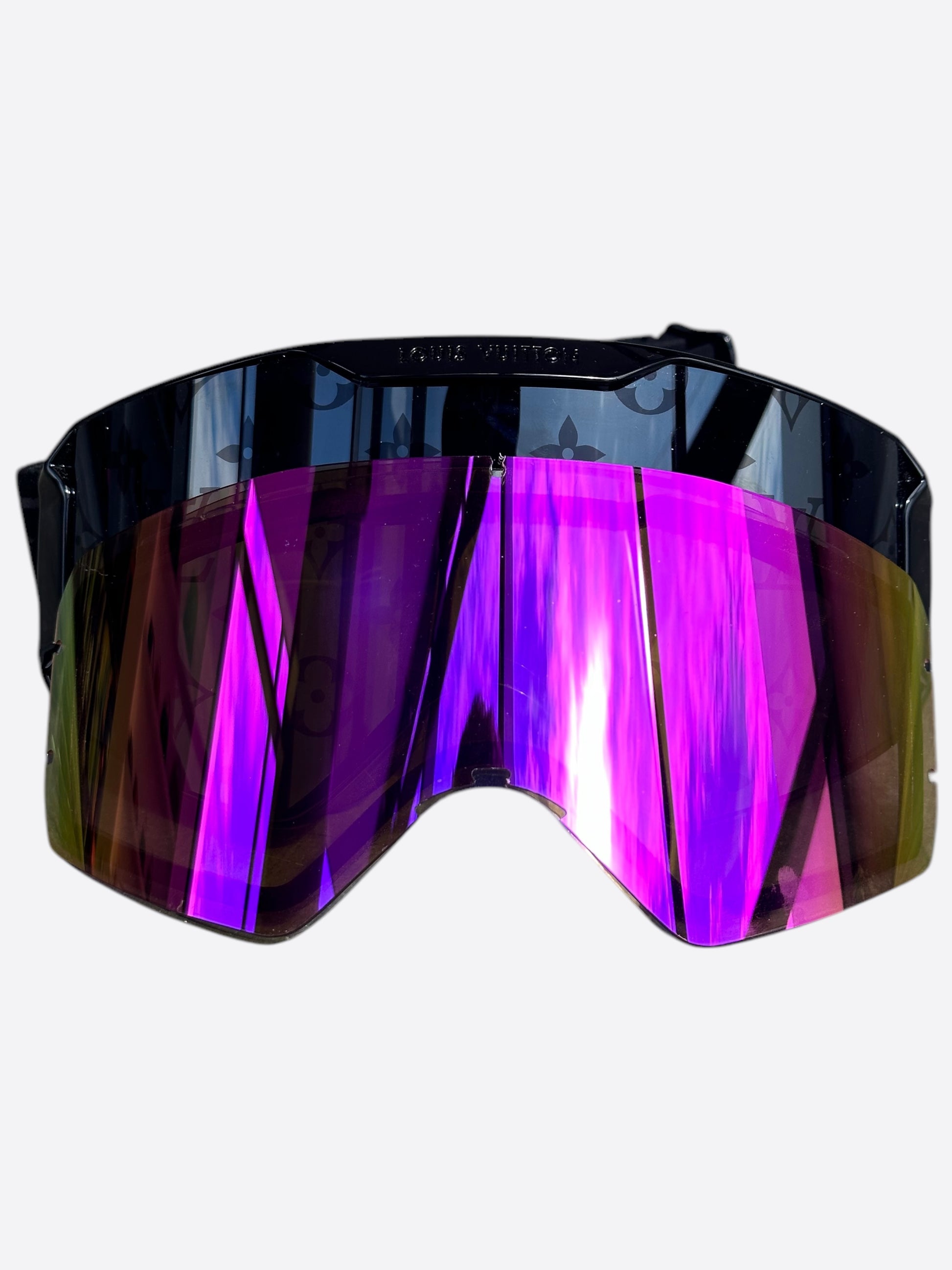 ski goggles lv Louis Vuitton Black Monogram Tinted Ski Goggles – Savonches