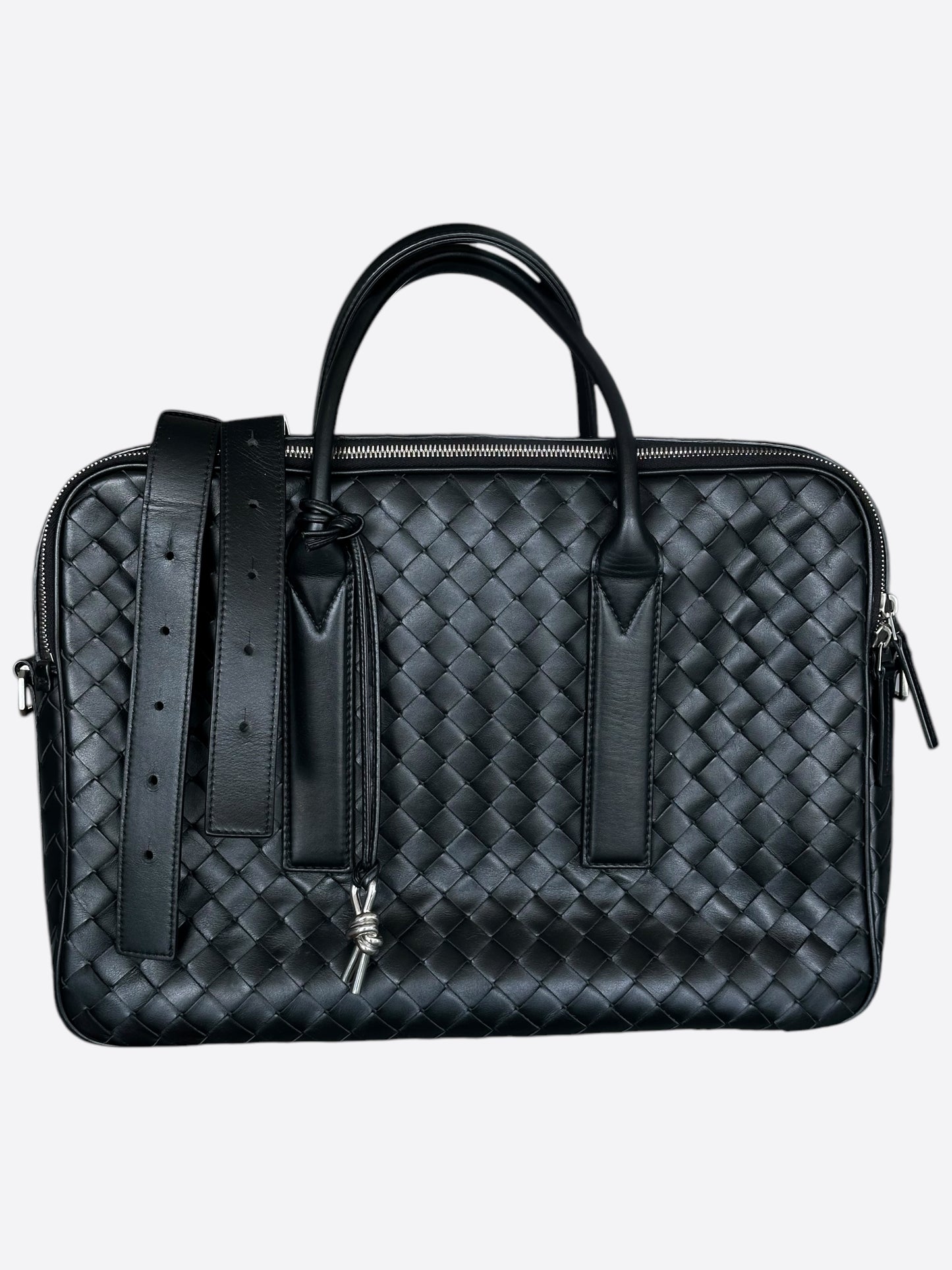 Bottega Veneta Black Large Getaway Briefcase