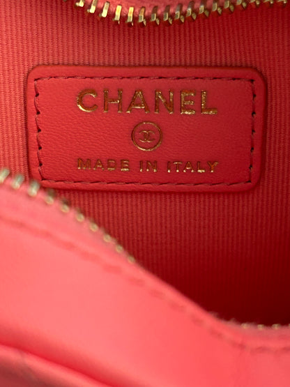 Chanel Pink Quilted Mini Heart Bag