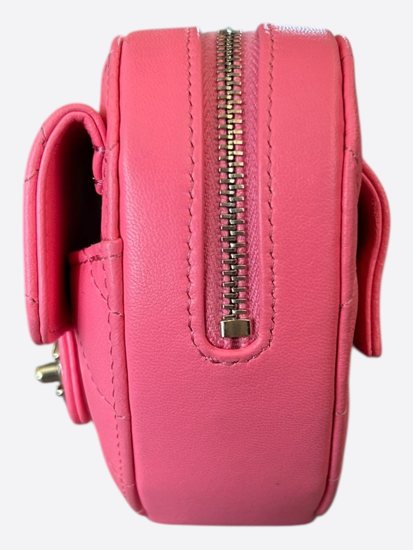 Chanel Pink Quilted Mini Heart Bag