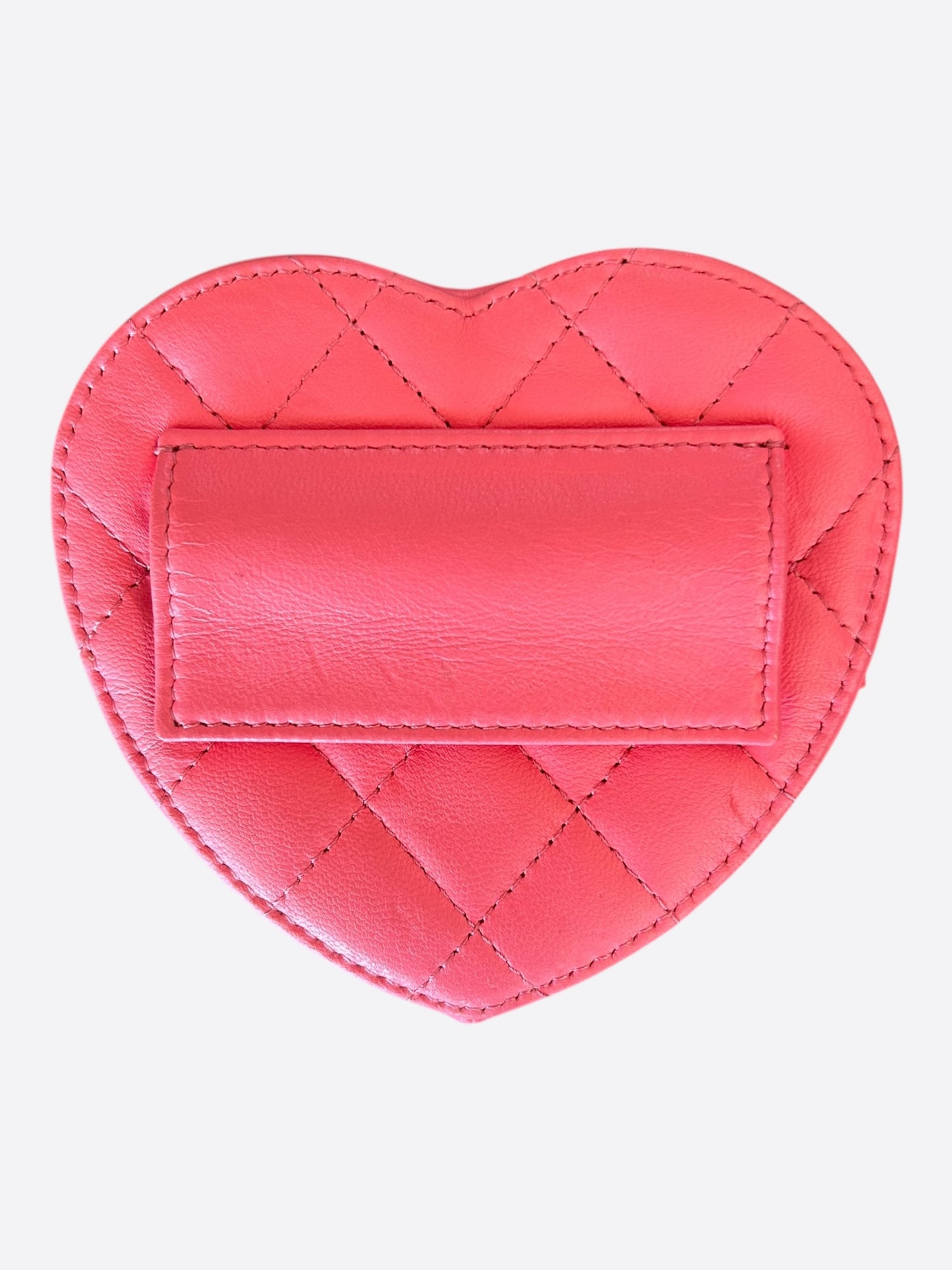 Chanel Pink Quilted Mini Heart Bag