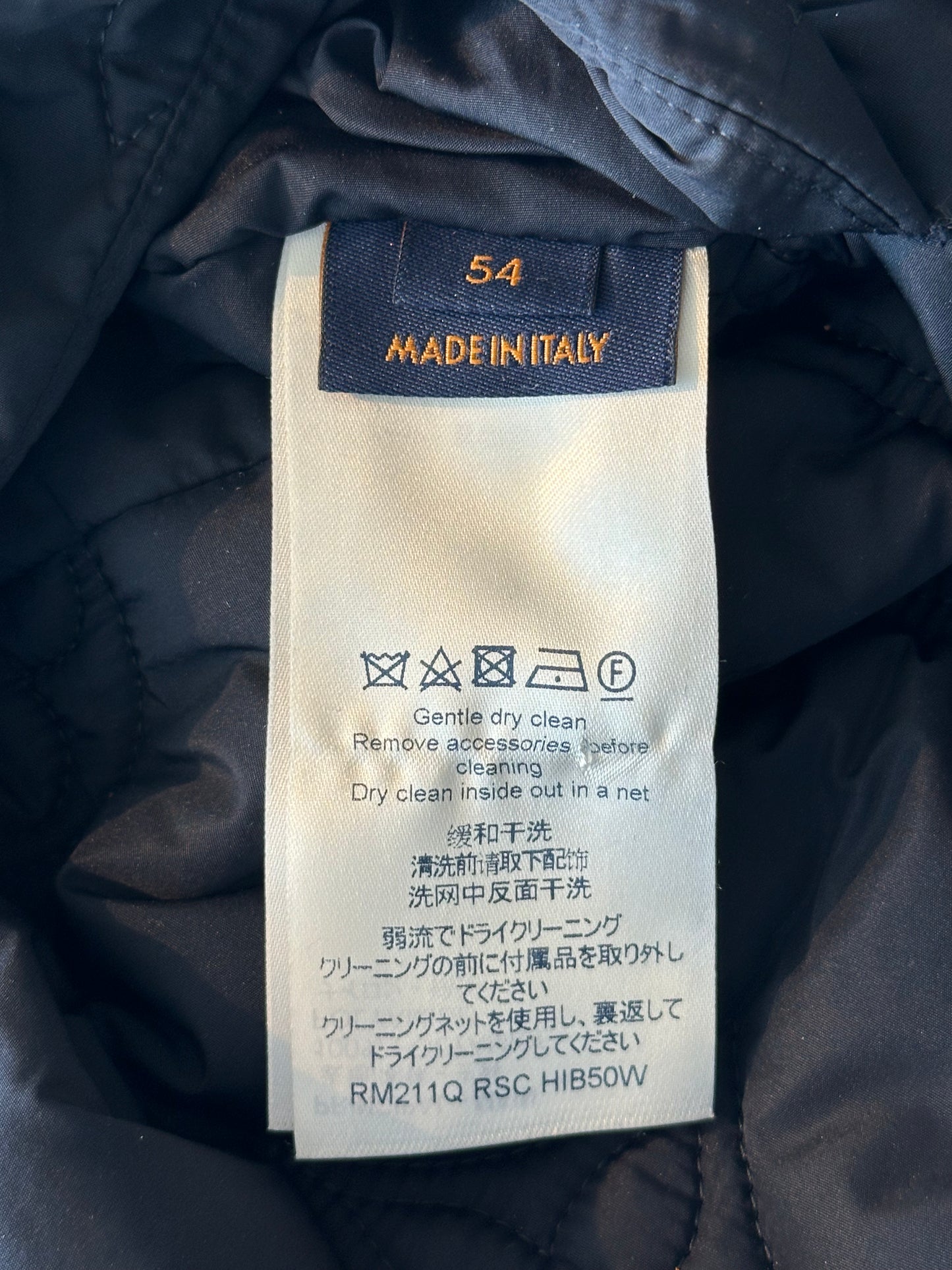 Louis Vuitton Navy Monogram Padded Jacket