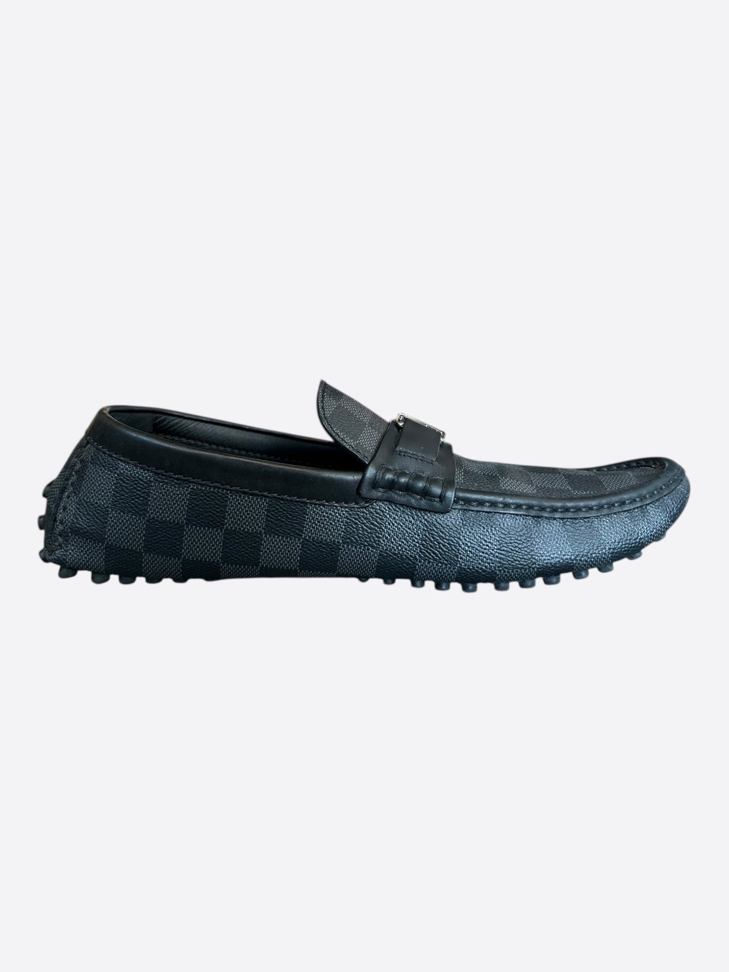 Louis Vuitton Damier Graphite Hockenheim Mocassin Loafers