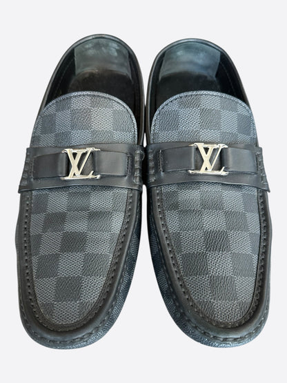 Louis Vuitton Damier Graphite Hockenheim Mocassin Loafers