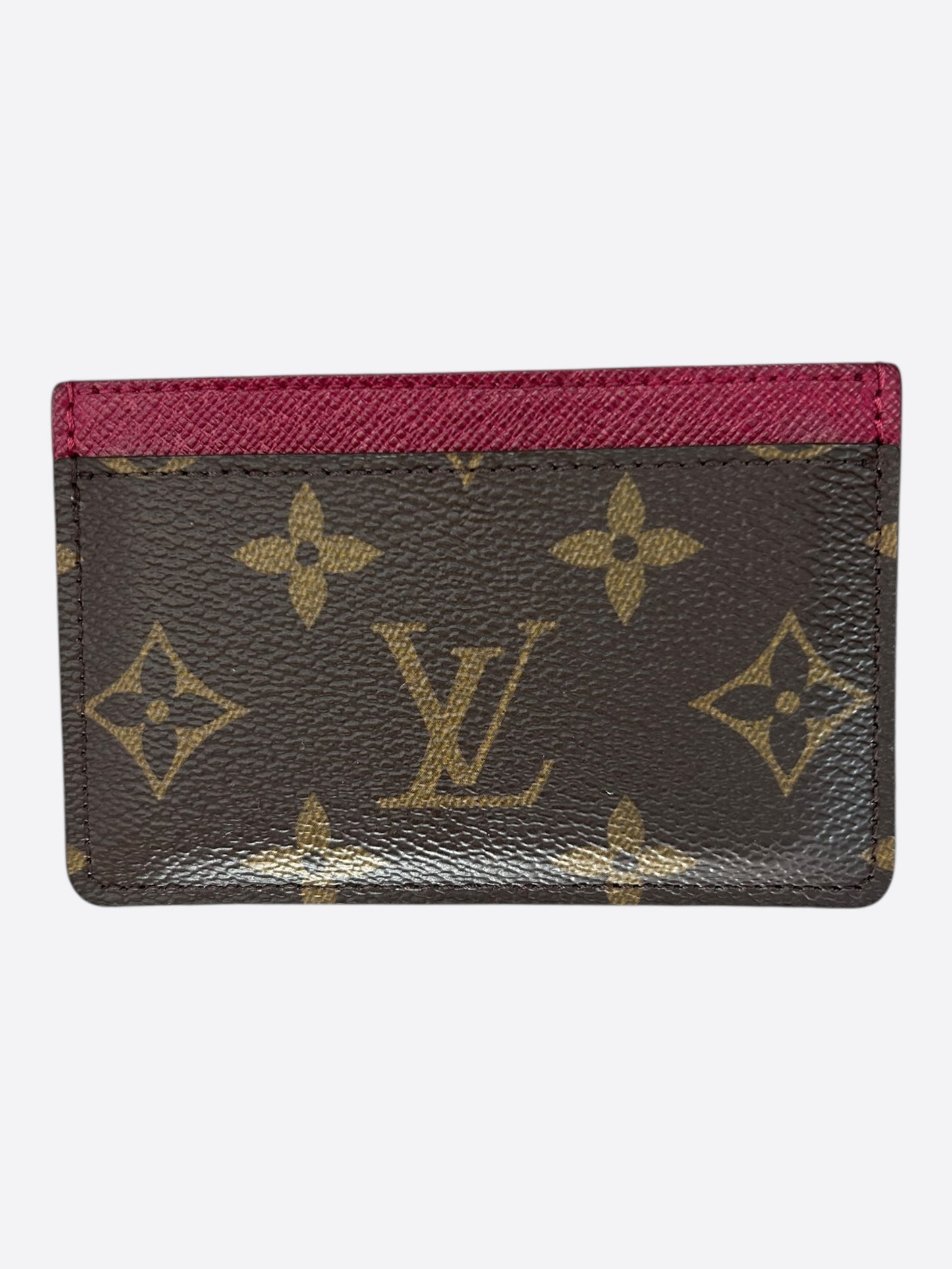 Louis Vuitton Red & Brown Monogram Cardholder