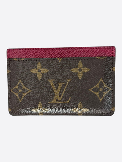 Louis Vuitton Red & Brown Monogram Cardholder