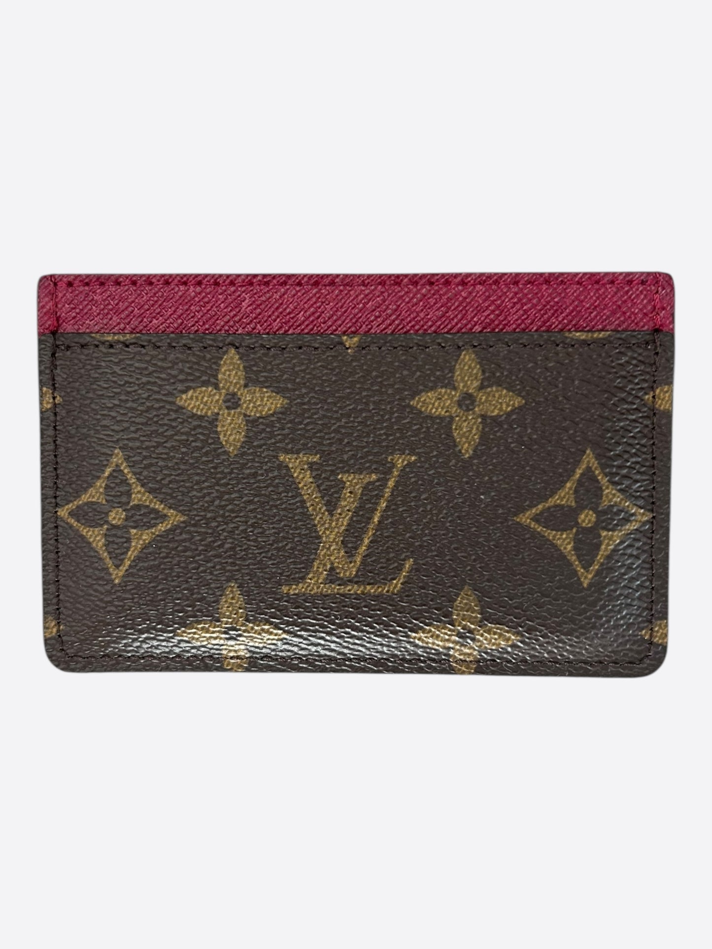 Louis Vuitton Red & Brown Monogram Cardholder