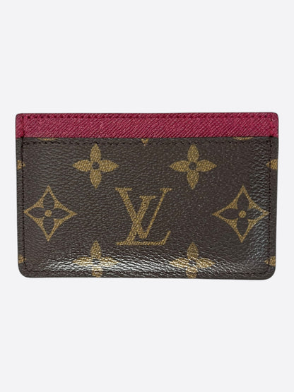 Louis Vuitton Red & Brown Monogram Cardholder