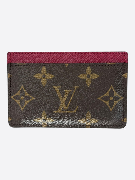 Louis Vuitton Red & Brown Monogram Cardholder