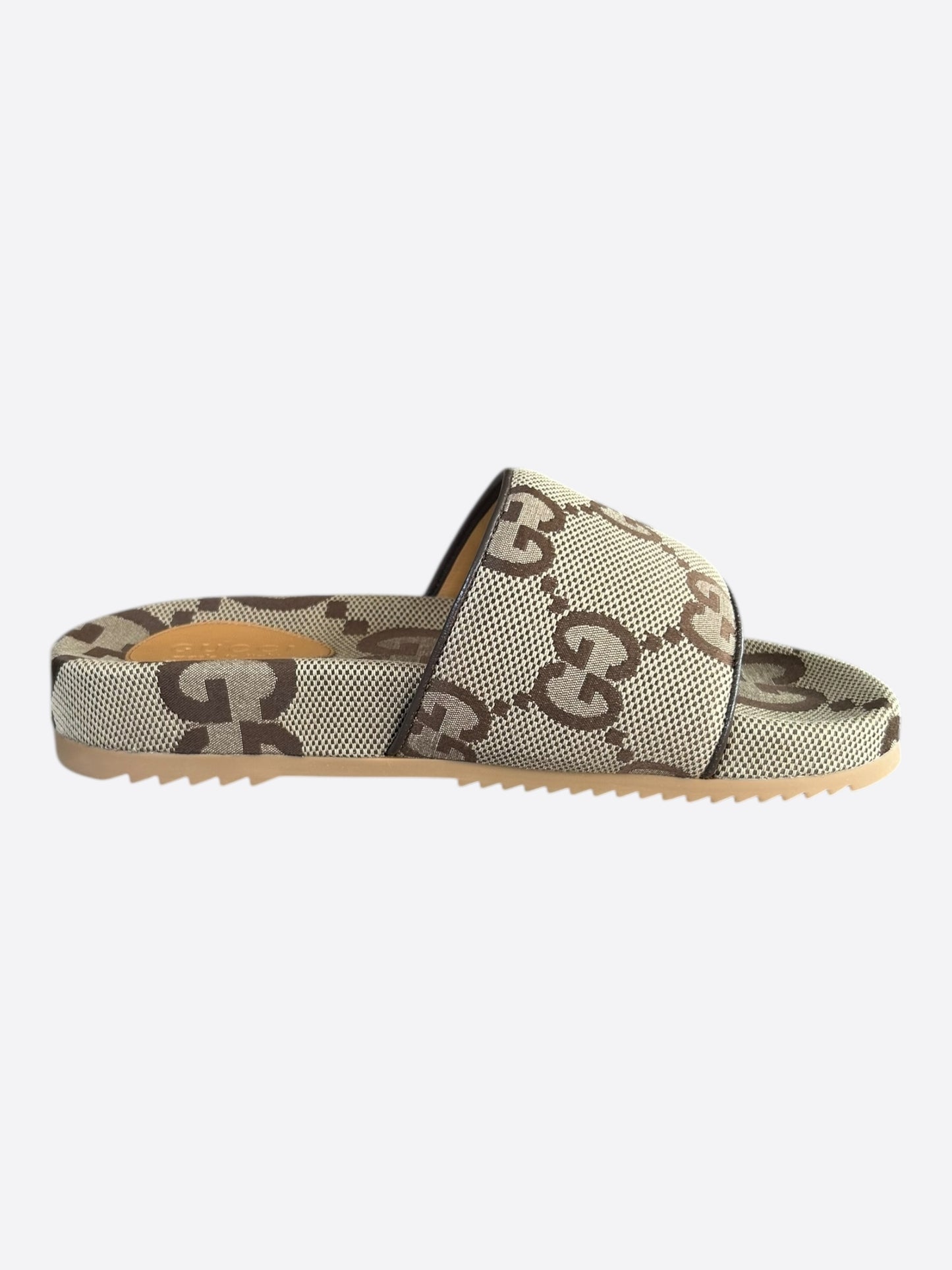 Gucci Beige & Brown GG Monogram Sandals