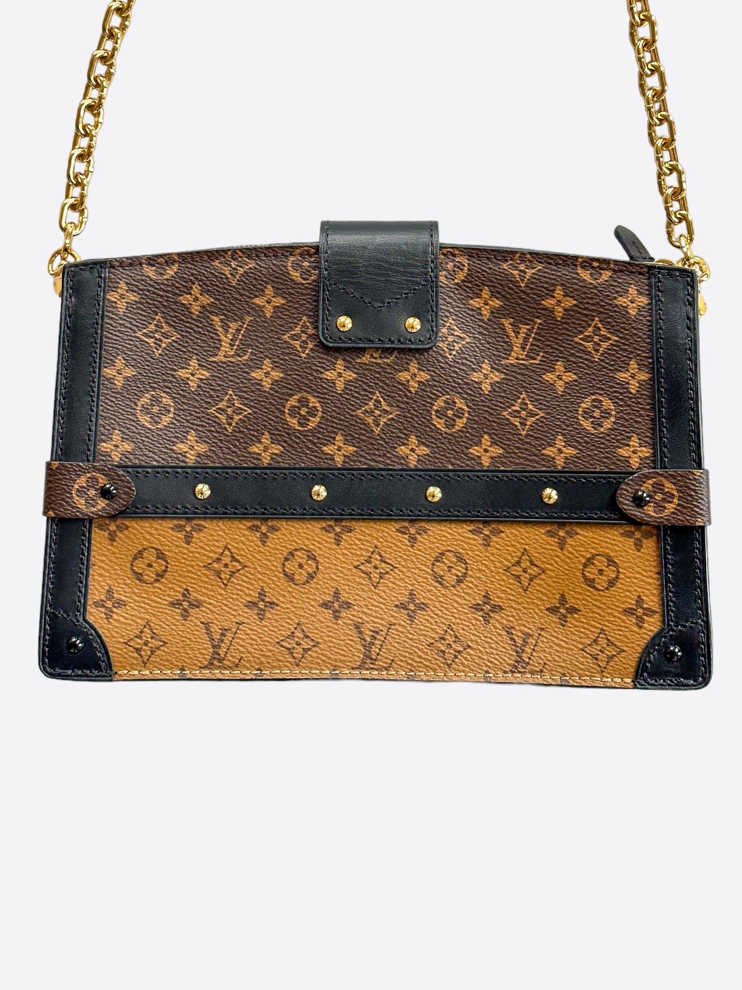 Louis Vuitton Brown Reverse Monogram Petite Malle Trunk