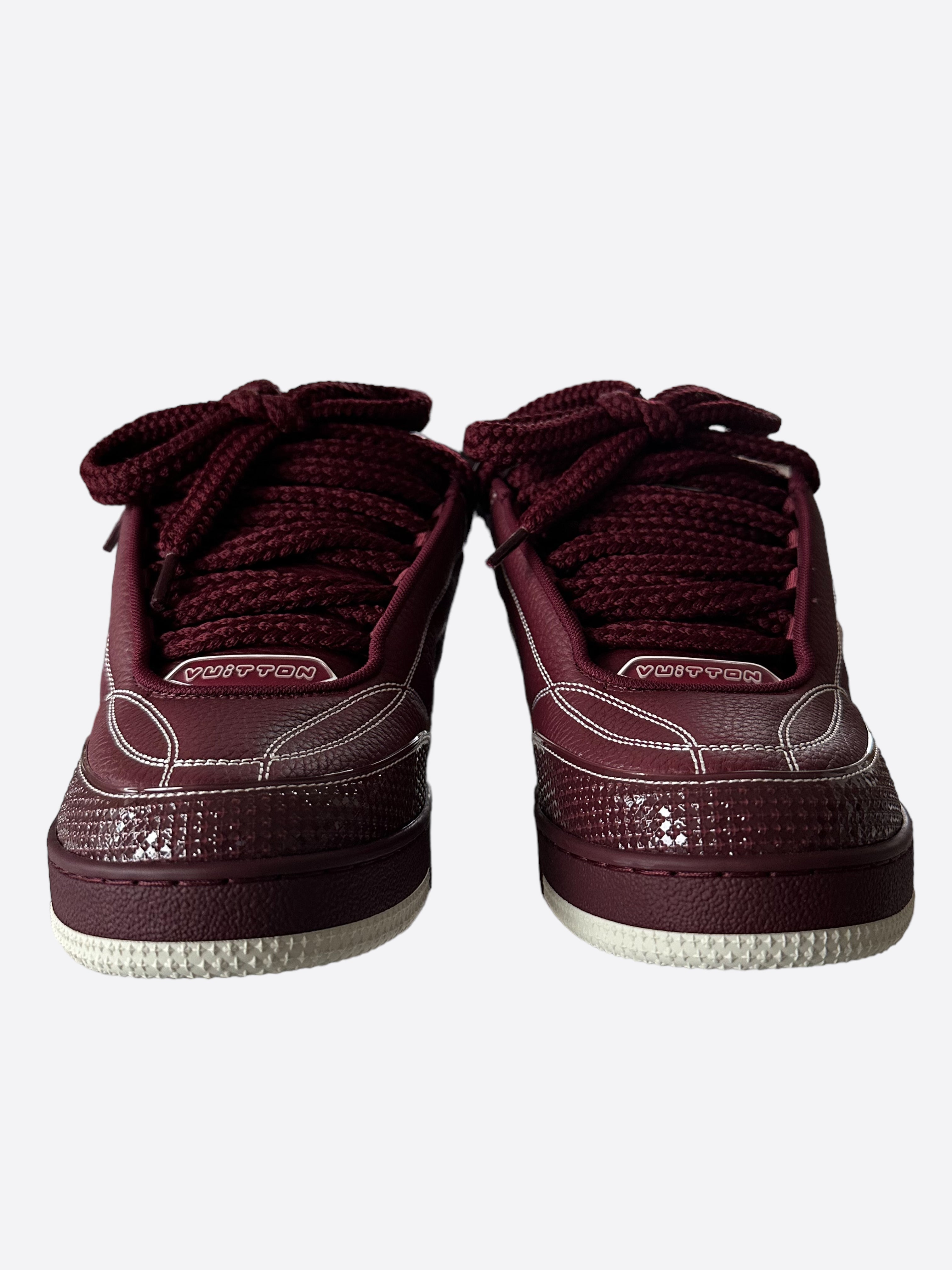 Burgundy louis sale vuitton sneakers