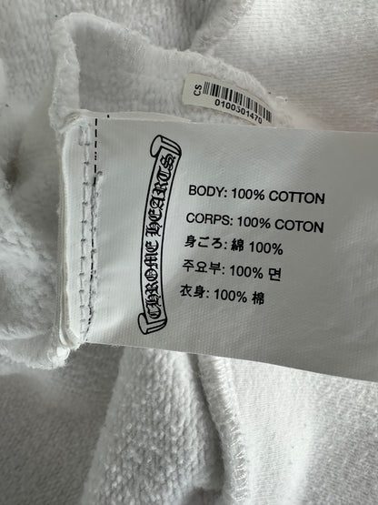 Chrome Hearts White & Black Horseshoe Logo Zip Up Hoodie