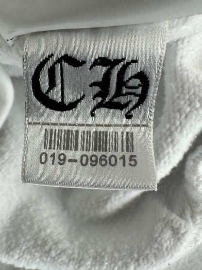 Chrome Hearts White & Black Horseshoe Logo Zip Up Hoodie