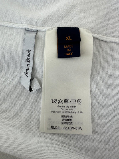 Louis Vuitton White & Green Vuitton Intarsia T-Shirt