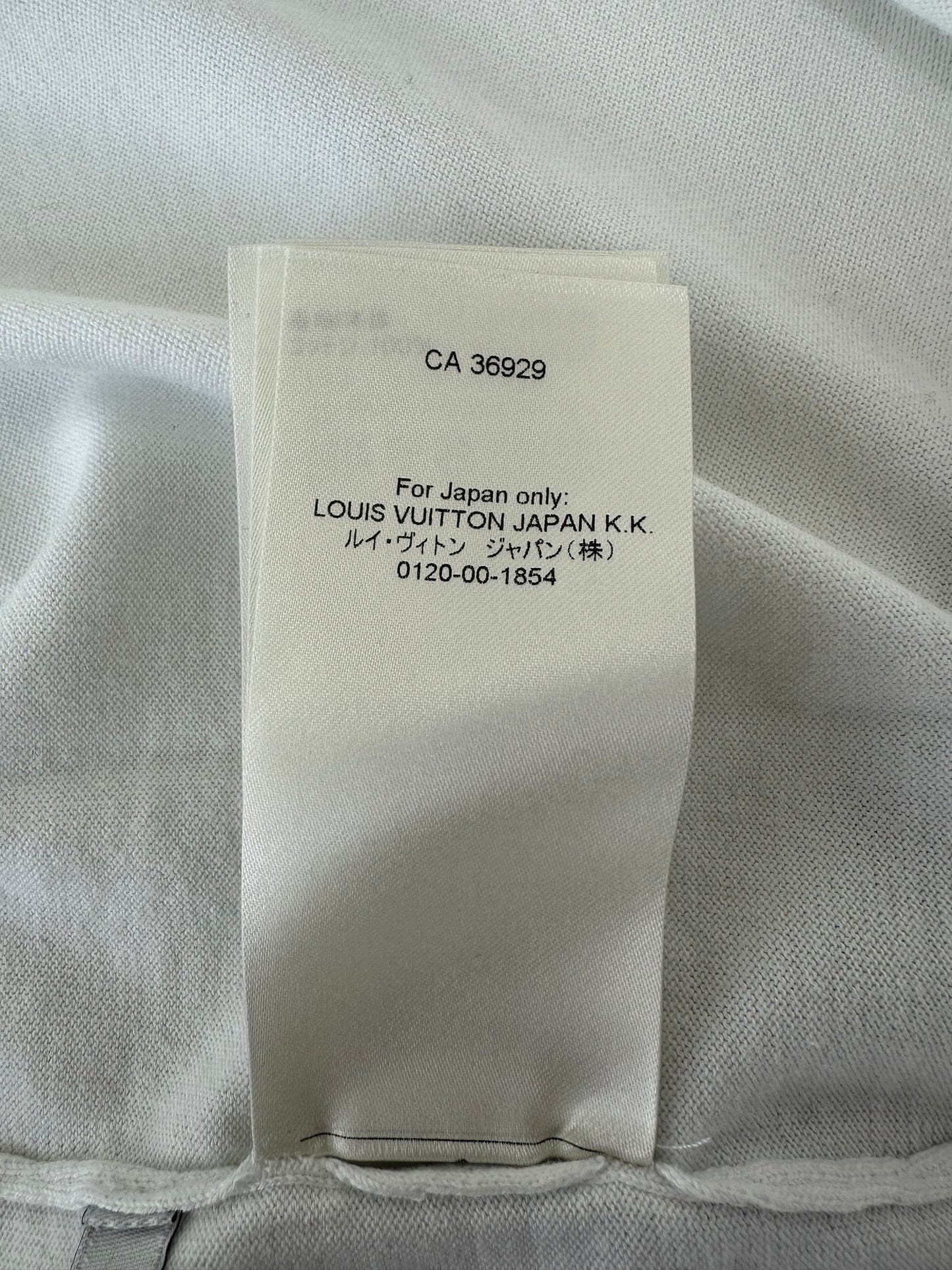 Louis Vuitton White & Green Vuitton Intarsia T-Shirt