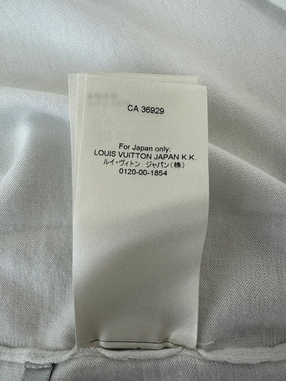 Louis Vuitton White & Green Vuitton Intarsia T-Shirt