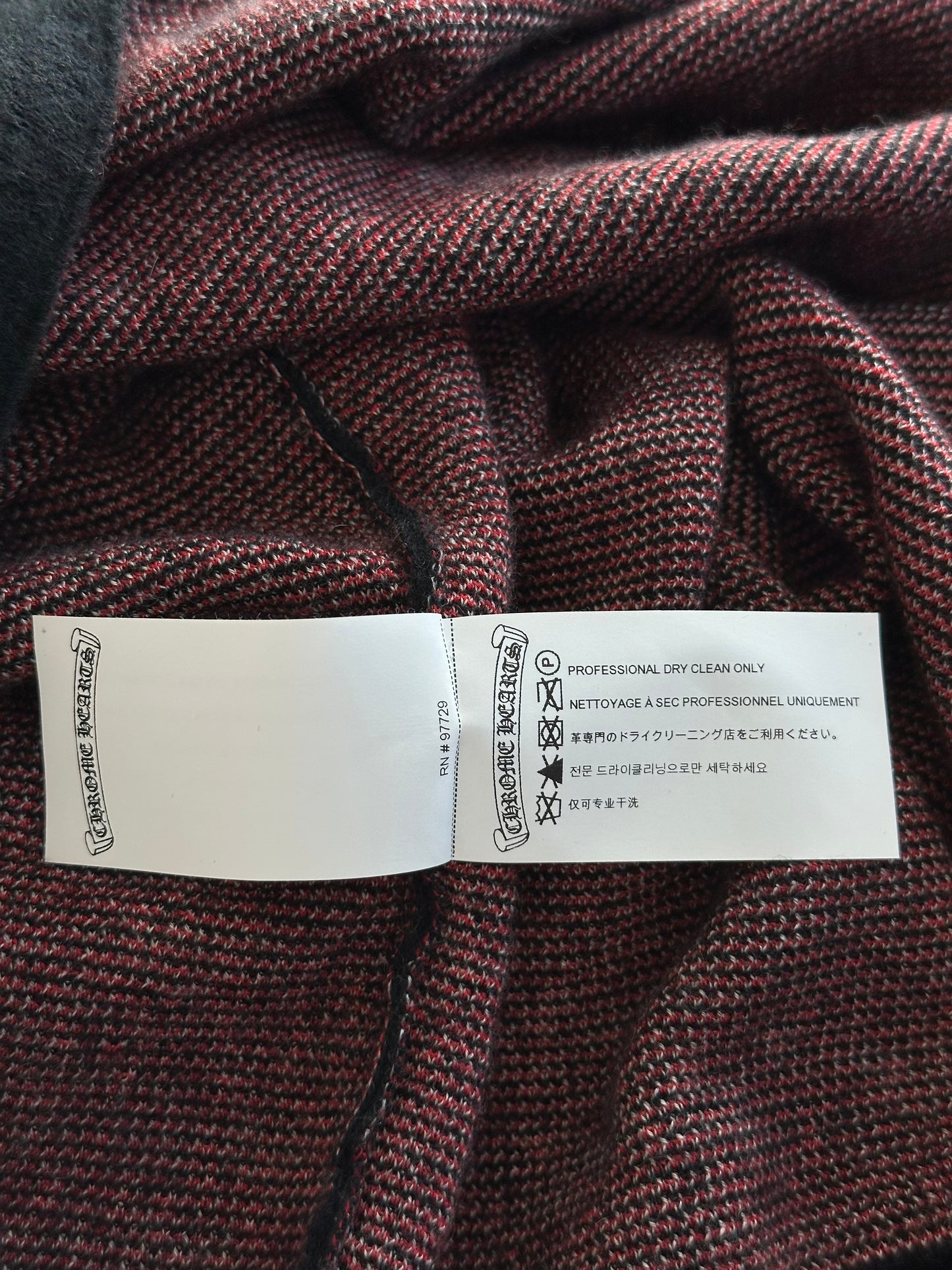 Chrome Hearts Matty Boy Black & Red Chomper Cashmere Sweater