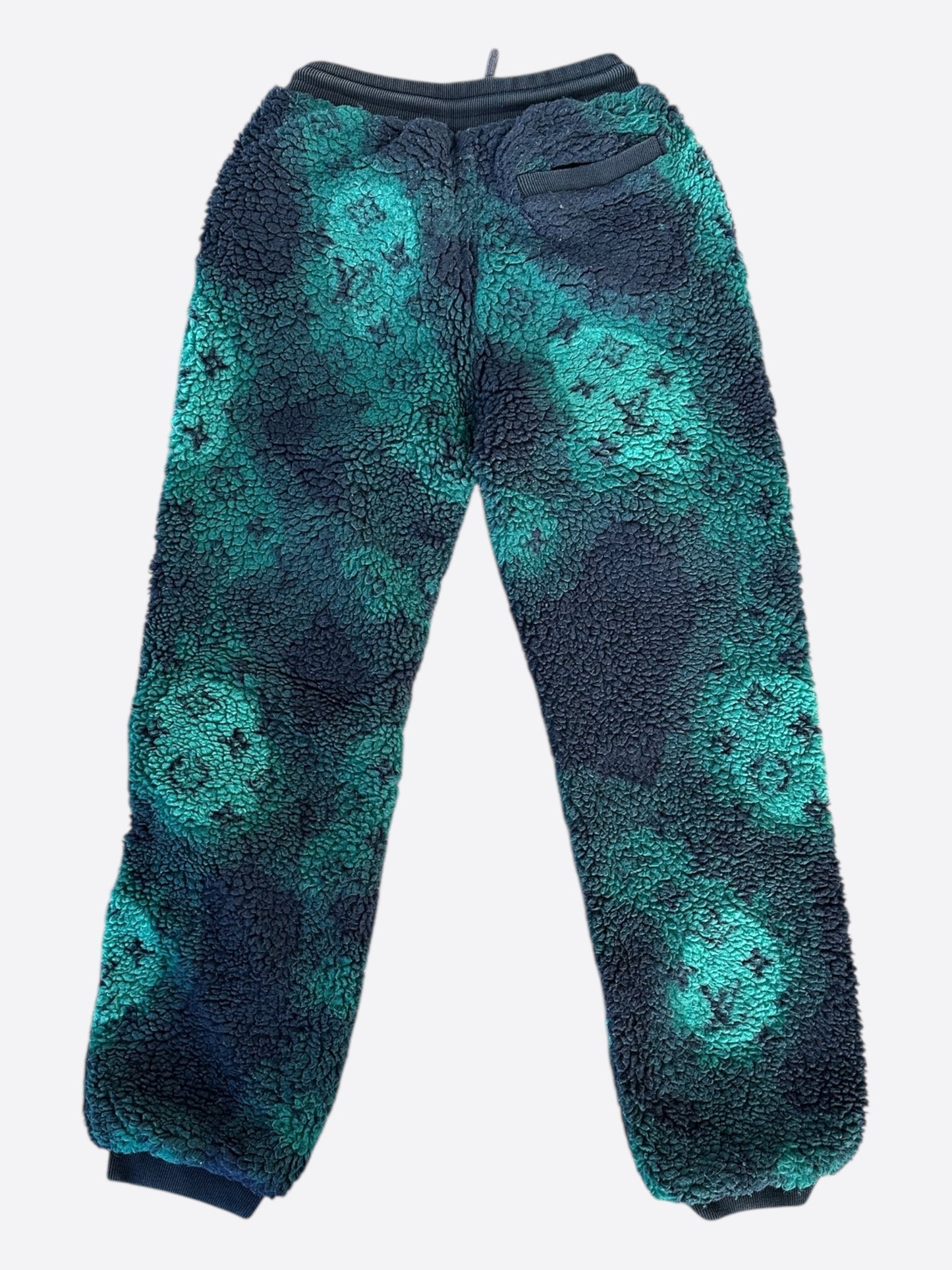 Louis Vuitton Green Camouflage Monogram Fleece Sweatpants