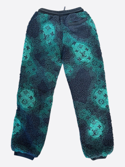 Louis Vuitton Green Camouflage Monogram Fleece Sweatpants