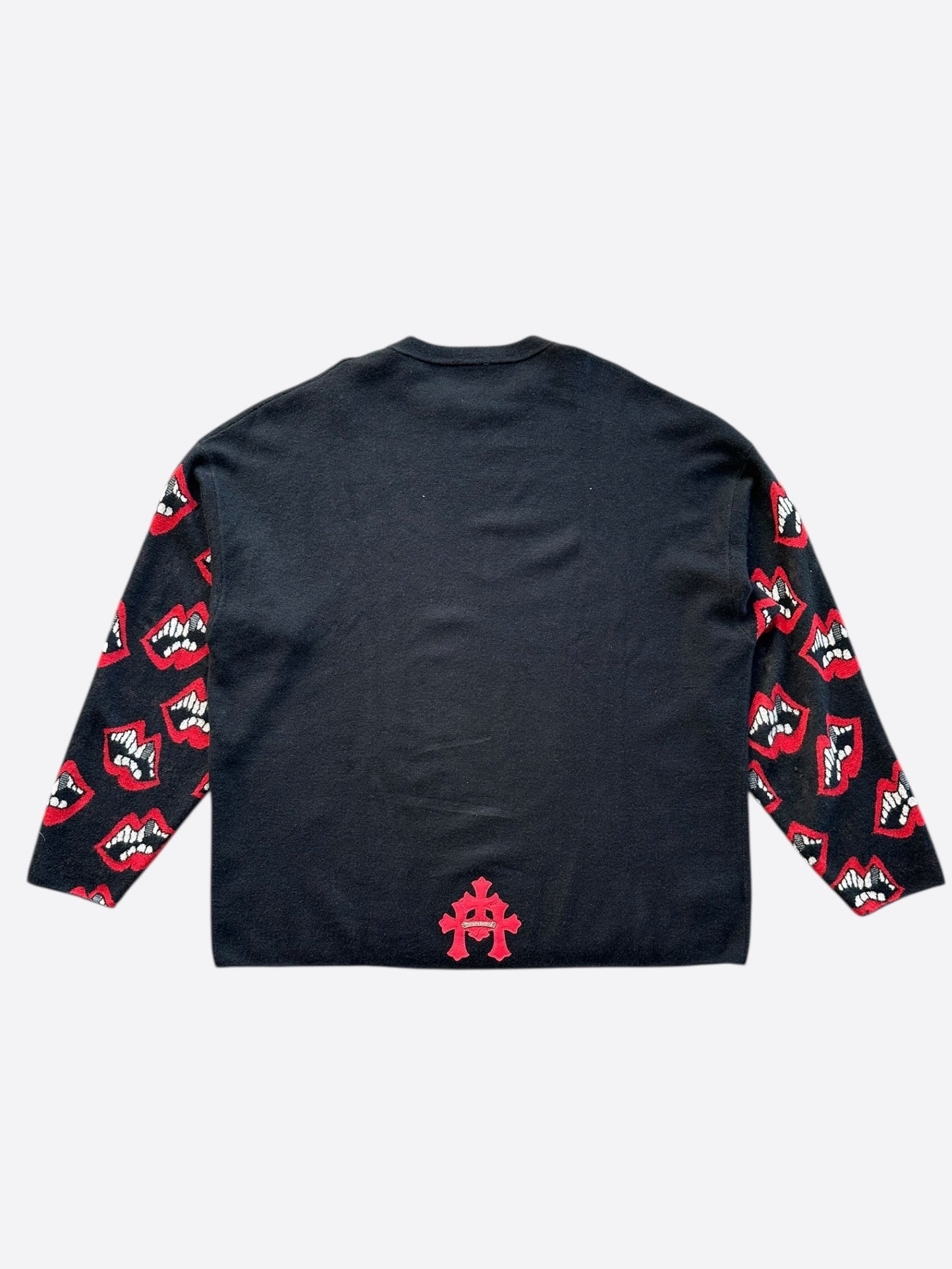 Chrome Hearts Matty Boy Black & Red Chomper Cashmere Sweater