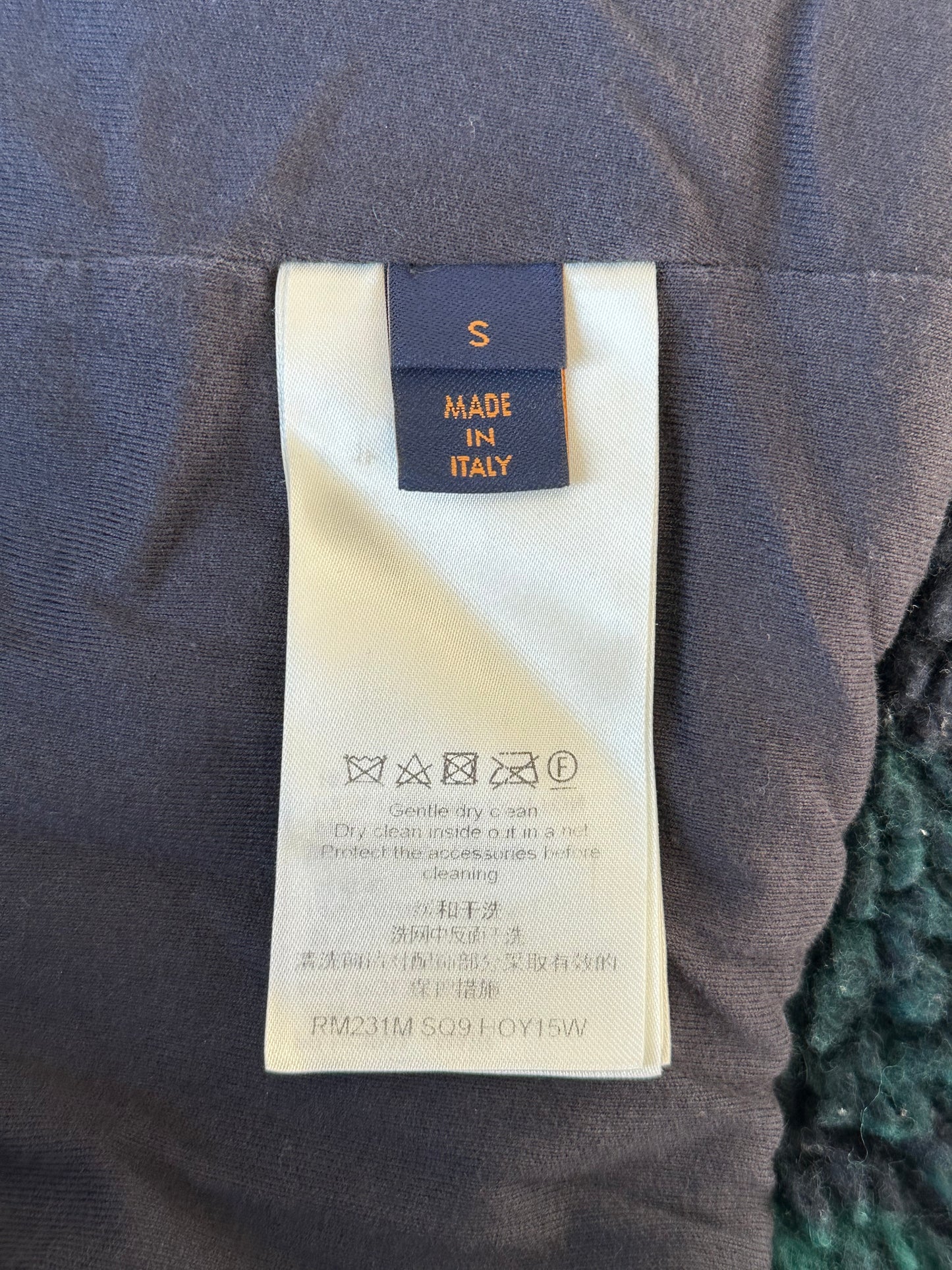 Louis Vuitton Green Camouflage Monogram Fleece Zip Up Jacket