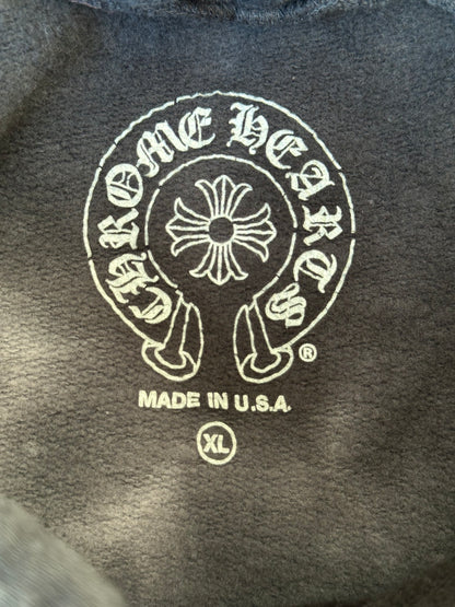 Chrome Hearts Black & White Tie-Dye Horseshoe Logo Hoodie