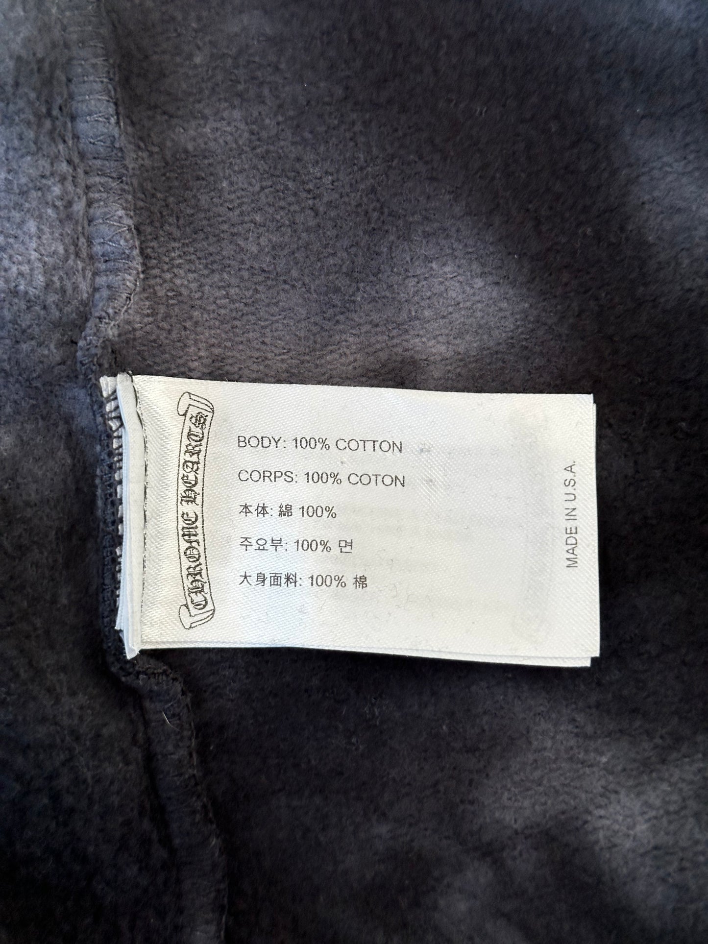 Chrome Hearts Black & White Tie-Dye Horseshoe Logo Hoodie