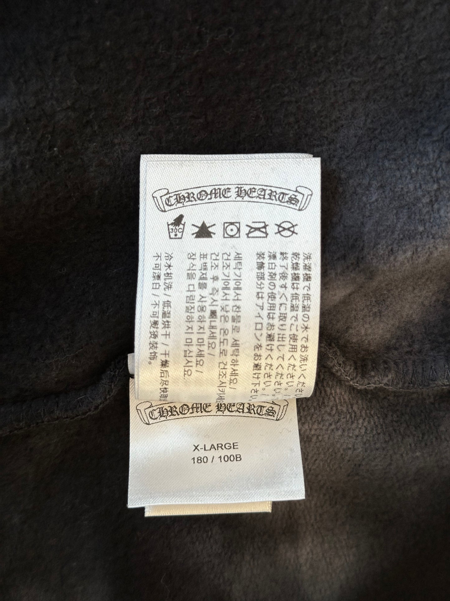 Chrome Hearts Black & White Tie-Dye Horseshoe Logo Hoodie