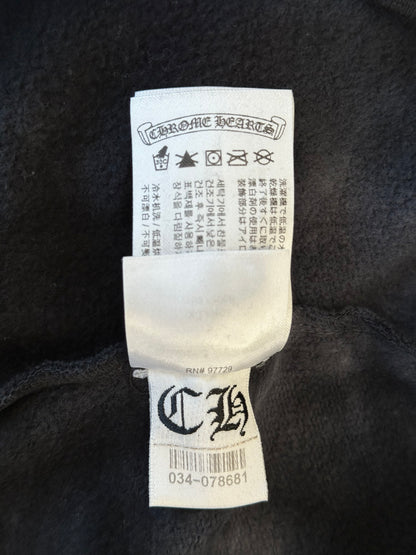 Chrome Hearts Black & White Tie-Dye Horseshoe Logo Hoodie