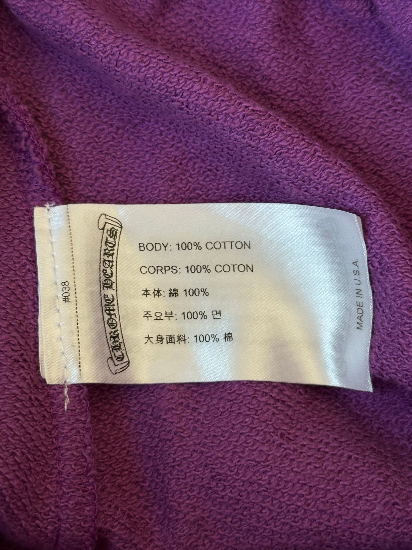 Chrome Hearts Matty Boy Purple More Not Less Sweatpants