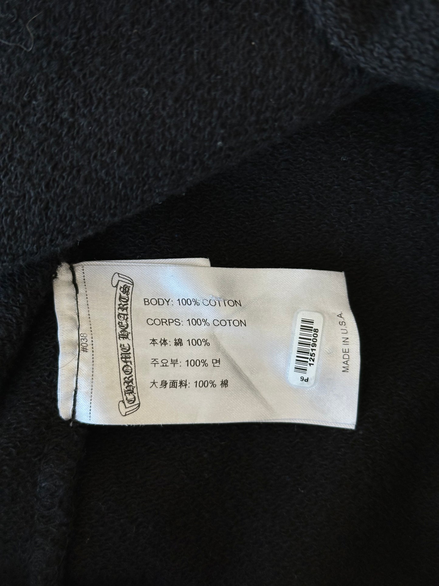 Chrome Hearts Black Matty Boy Stay Fast Hoodie