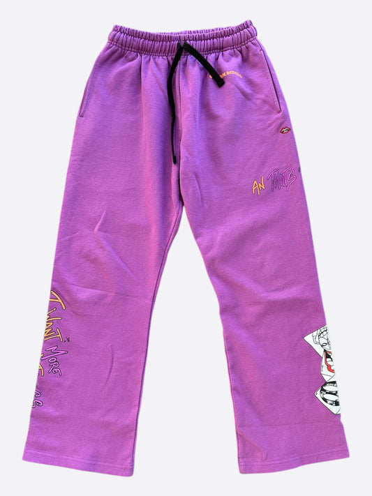 Chrome Hearts Matty Boy Purple More Not Less Sweatpants