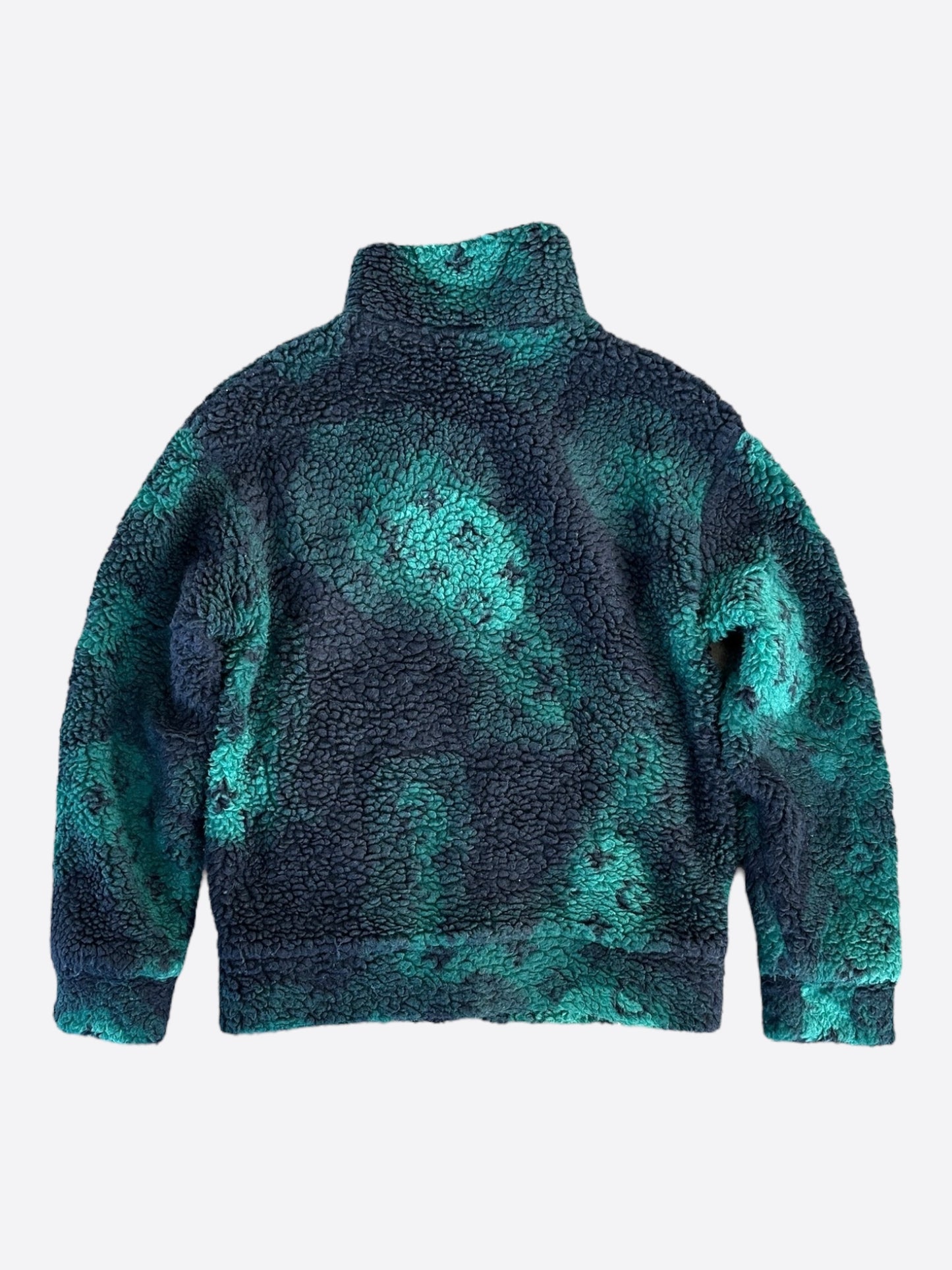 Louis Vuitton Green Camouflage Monogram Fleece Zip Up Jacket