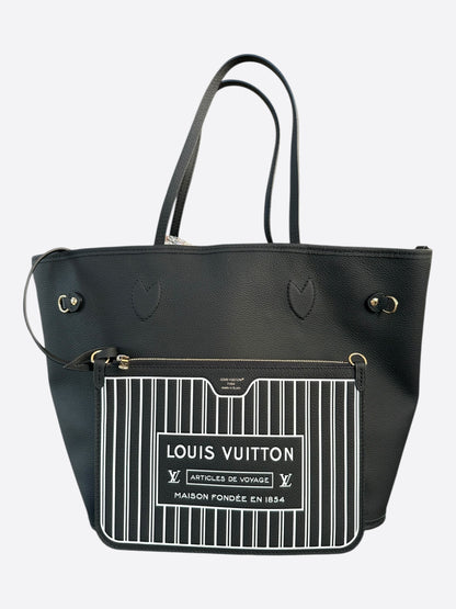 Louis Vuitton Black & Brown Monogram Reversible Neverfull MM