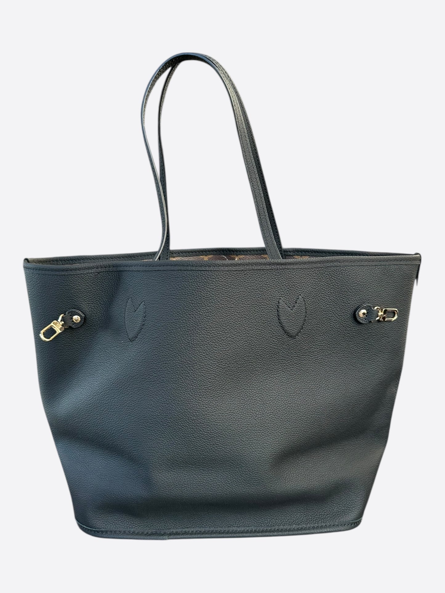 Louis Vuitton Black & Brown Monogram Reversible Neverfull MM