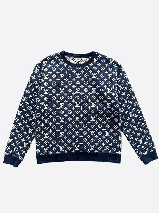 Louis Vuitton Navy & White Monogram Sweater