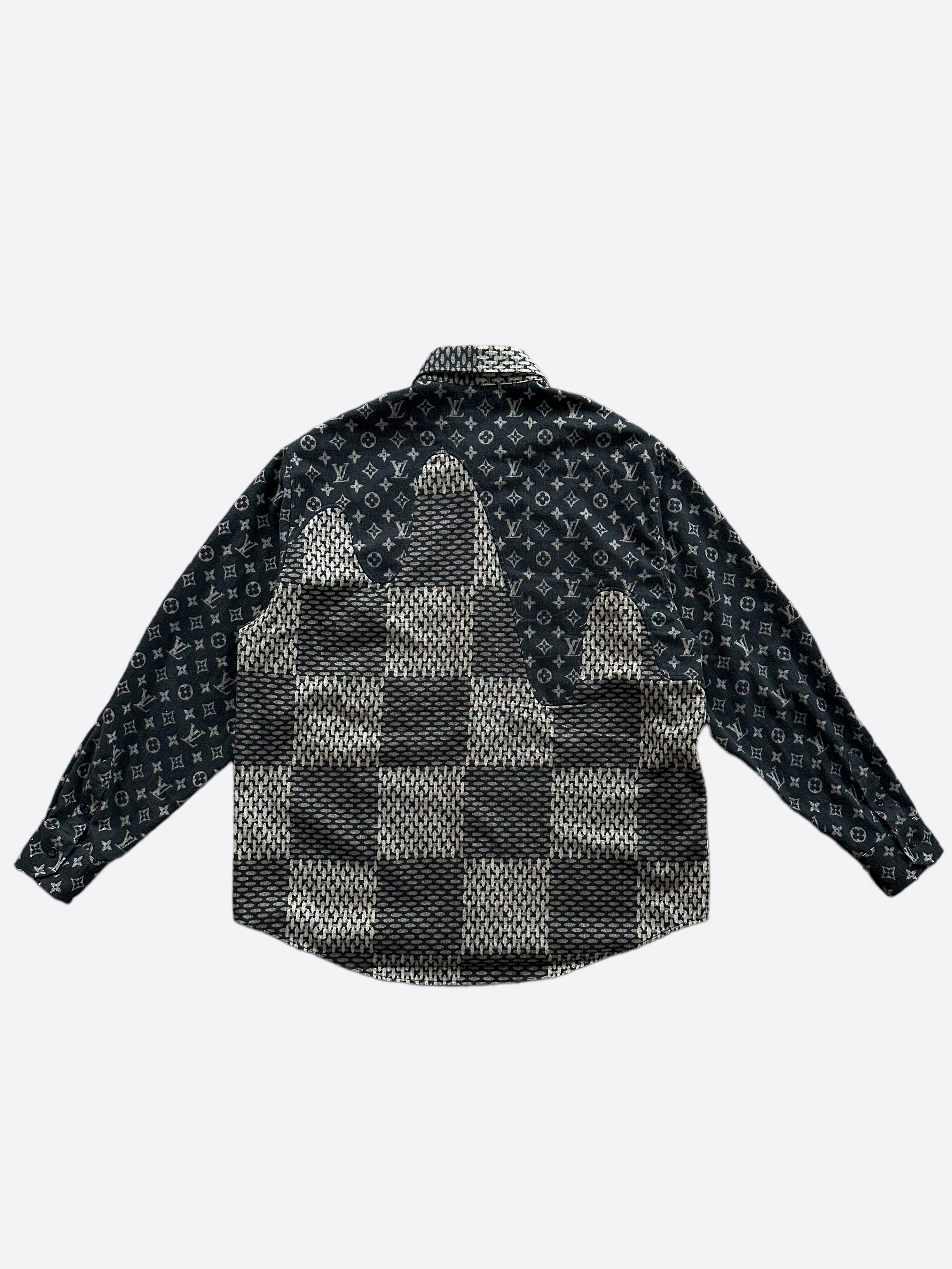 Louis Vuitton Nigo Grey Giant Damier Monogram Button Up Shirt