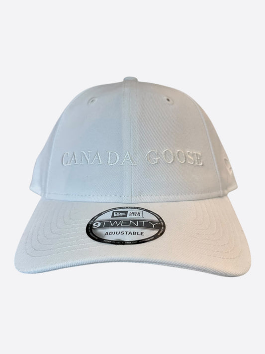 Canada Goose White Embroidered Logo Hat