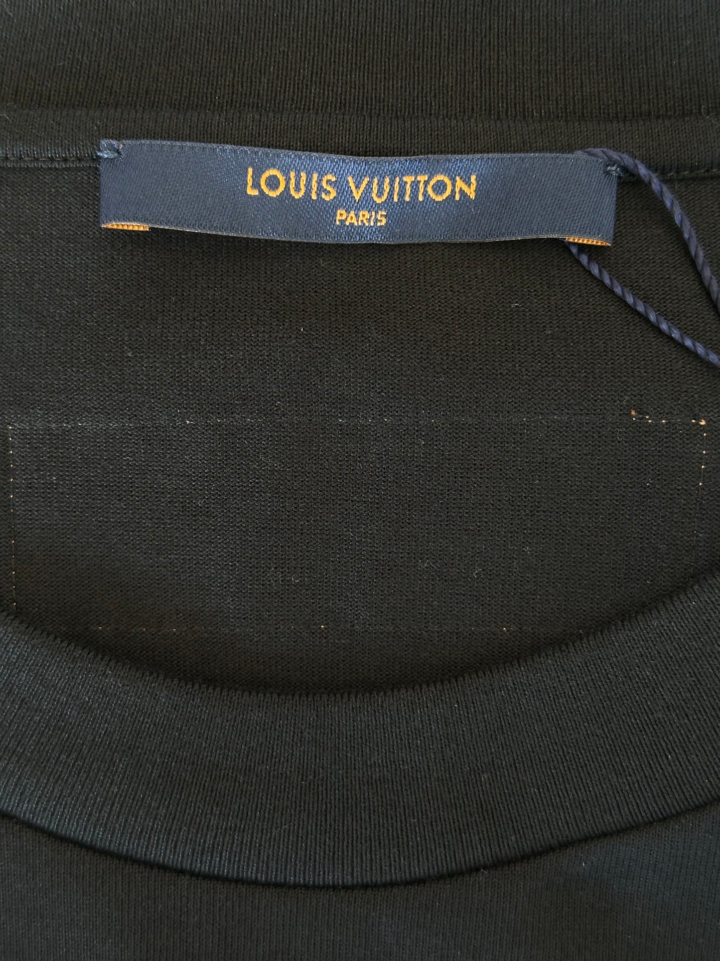 Louis Vuitton Black & White LV Stitch Logo T-Shirt