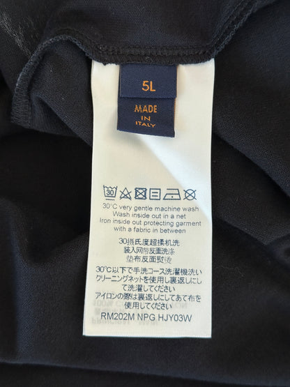 Louis Vuitton Black & White LV Stitch Logo T-Shirt