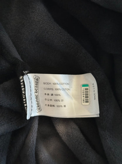 Chrome Hearts Black & White Tie-Dye Horseshoe Logo Hoodie