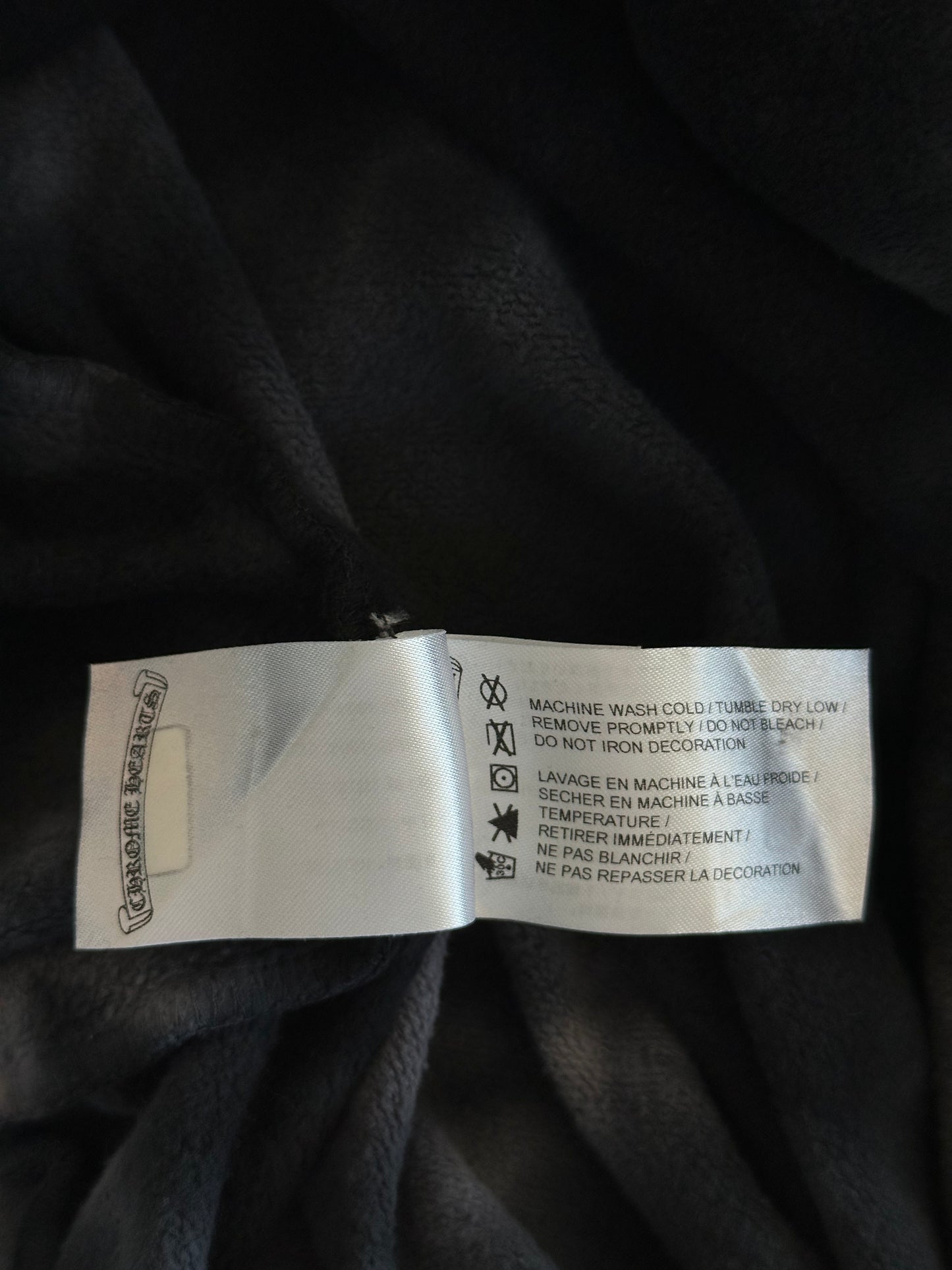 Chrome Hearts Black & White Tie-Dye Horseshoe Logo Hoodie