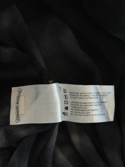 Chrome Hearts Black & White Tie-Dye Horseshoe Logo Hoodie