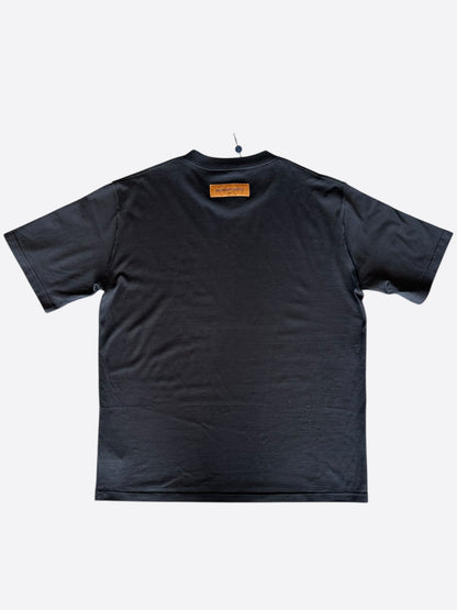 Louis Vuitton Black & White LV Stitch Logo T-Shirt